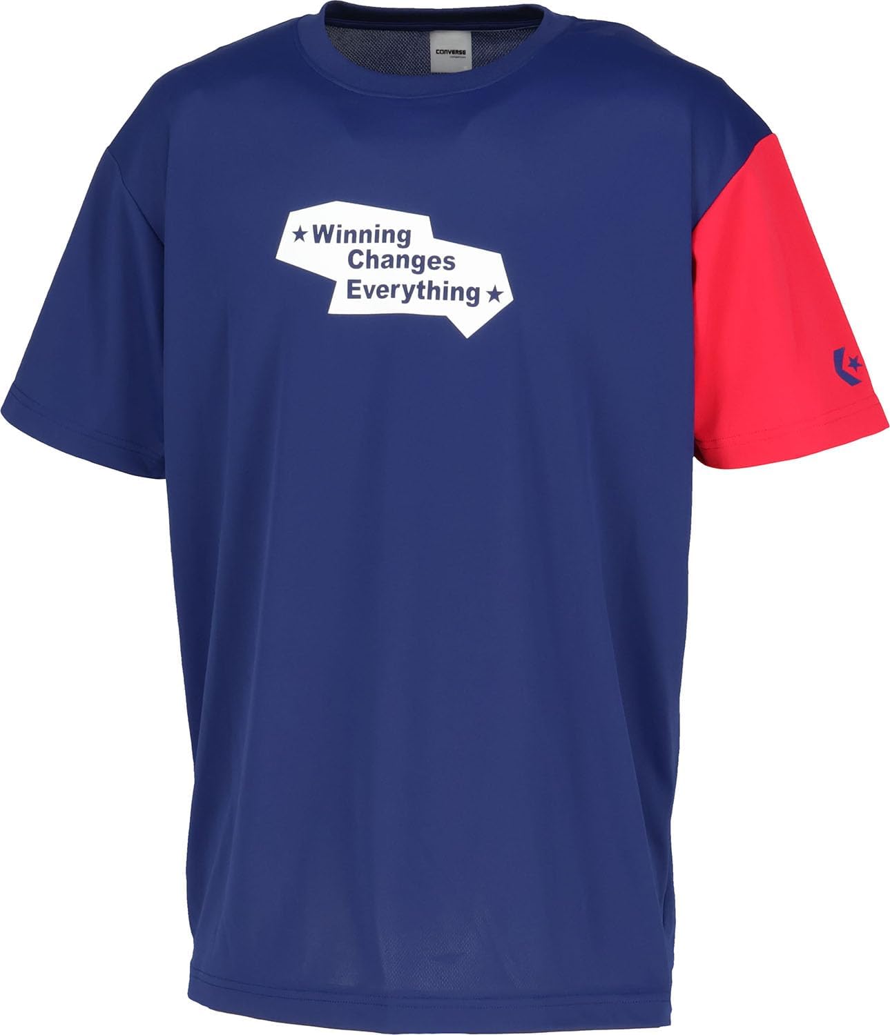 

Баскетбольная футболка Converse CB252362 с коротким рукавом и принтом, влагоотводящая, быстросохнущая, унисекс, красный/синий