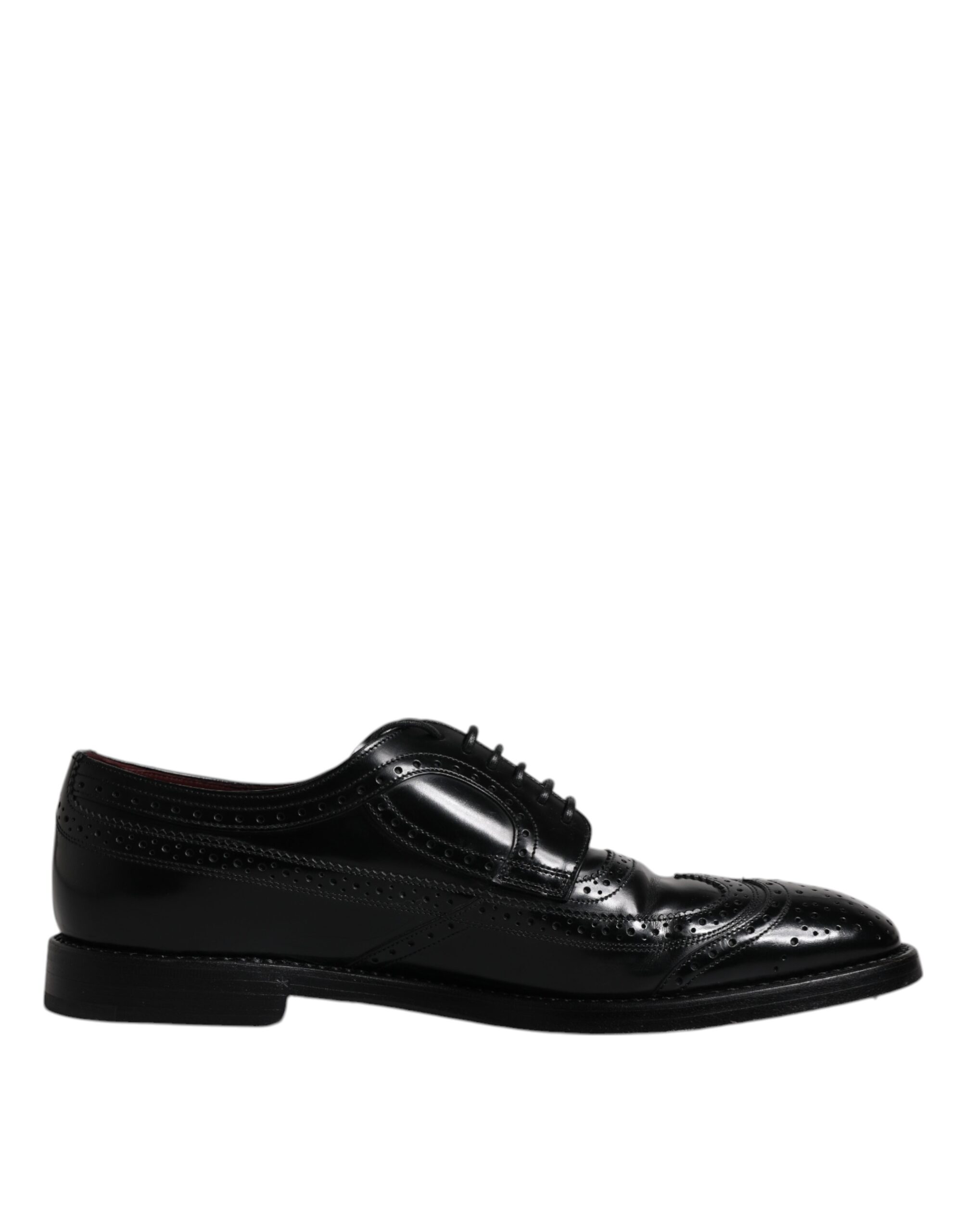 Черные кожаные туфли-дерби с заклепками Dolce & Gabbana