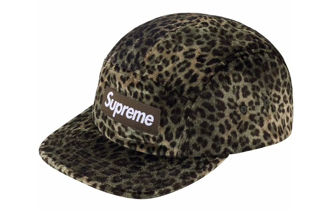 

Кепка Supreme Leopard Velvet, оливковый