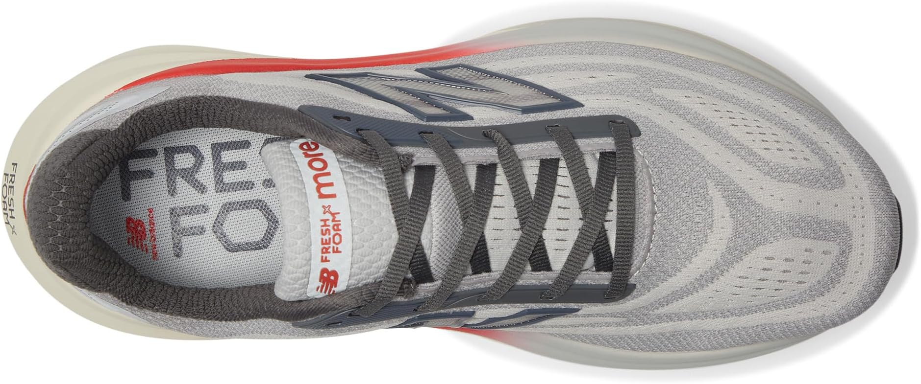 Кроссовки New Balance Fresh Foam X More v6, цвет Grey Matter/True Red/Castlerock — фото 2