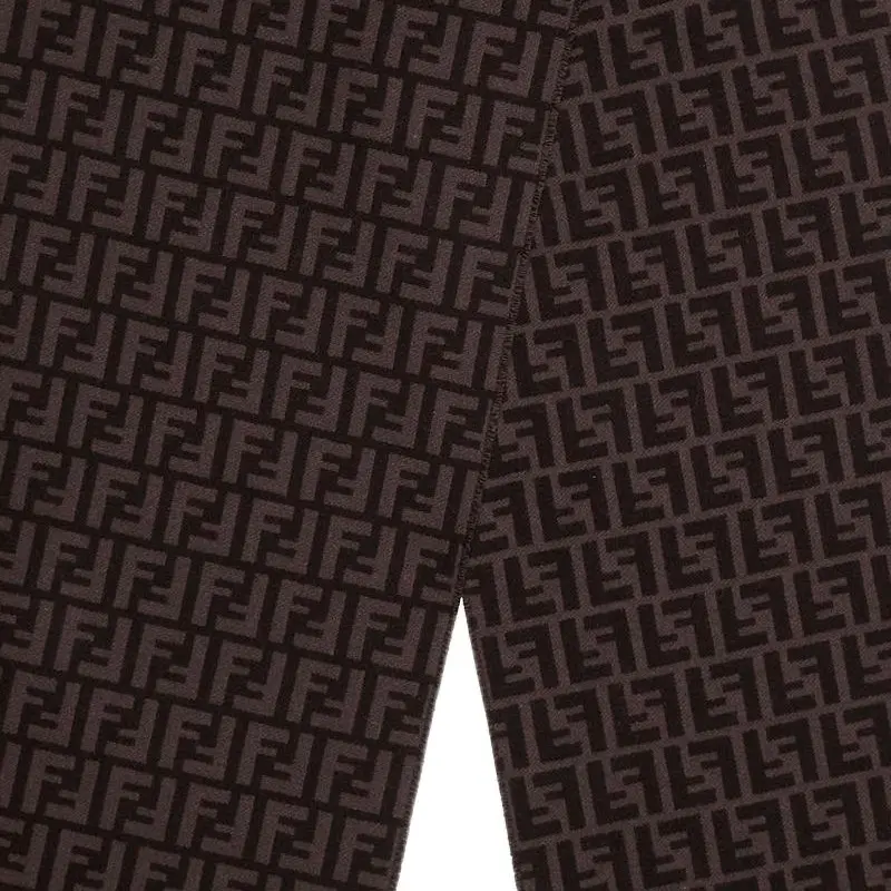 FENDI Французский жаккардовый шарф с бахромой Jacquard Fringed, Red — фото 3
