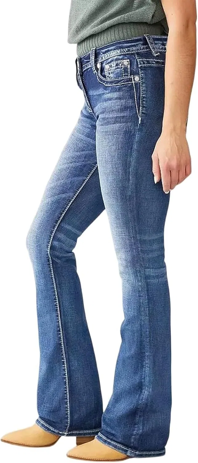 Джинсы клеш, stretch, Royal Blue