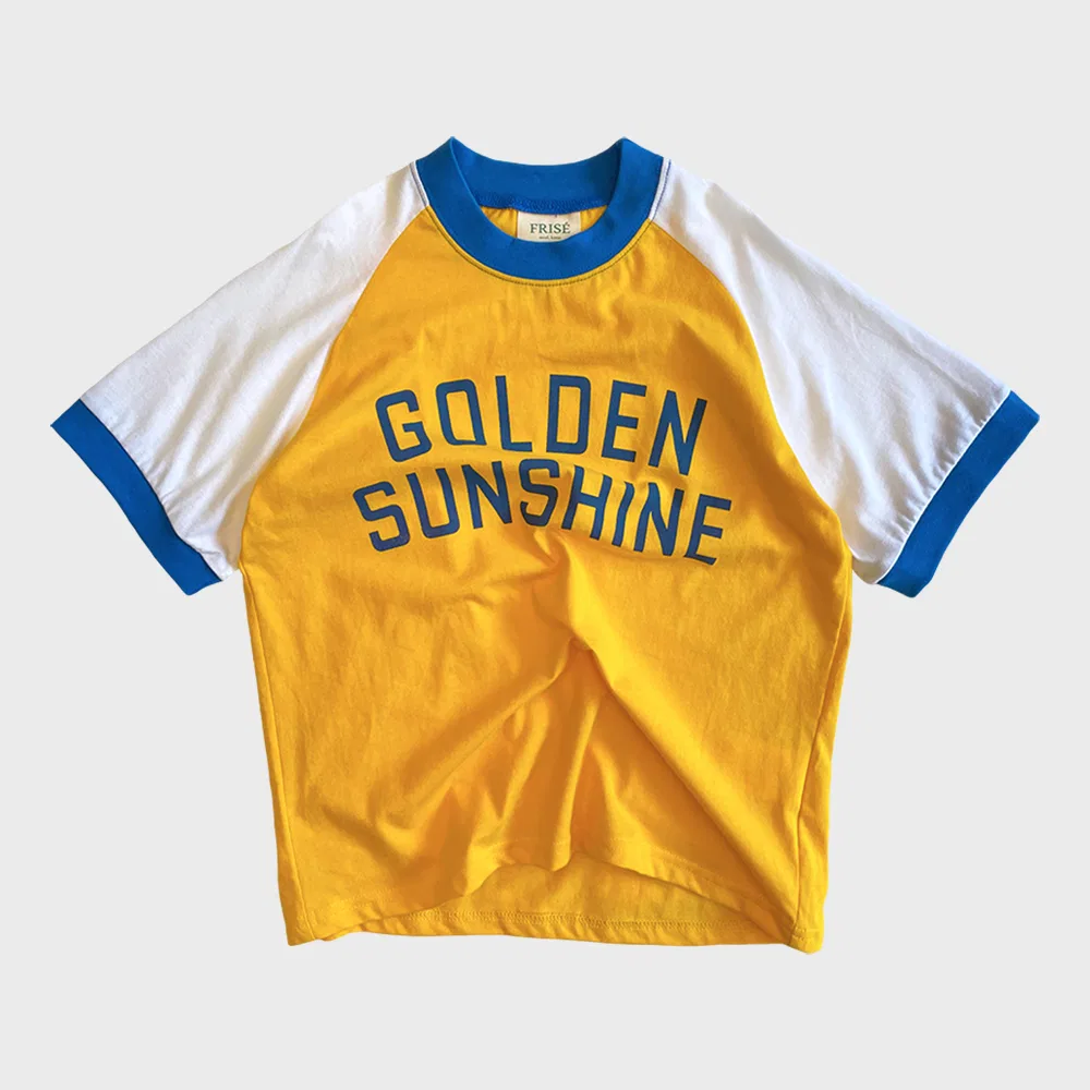 Детская жёлтая футболка New Retro Raglan от Frise