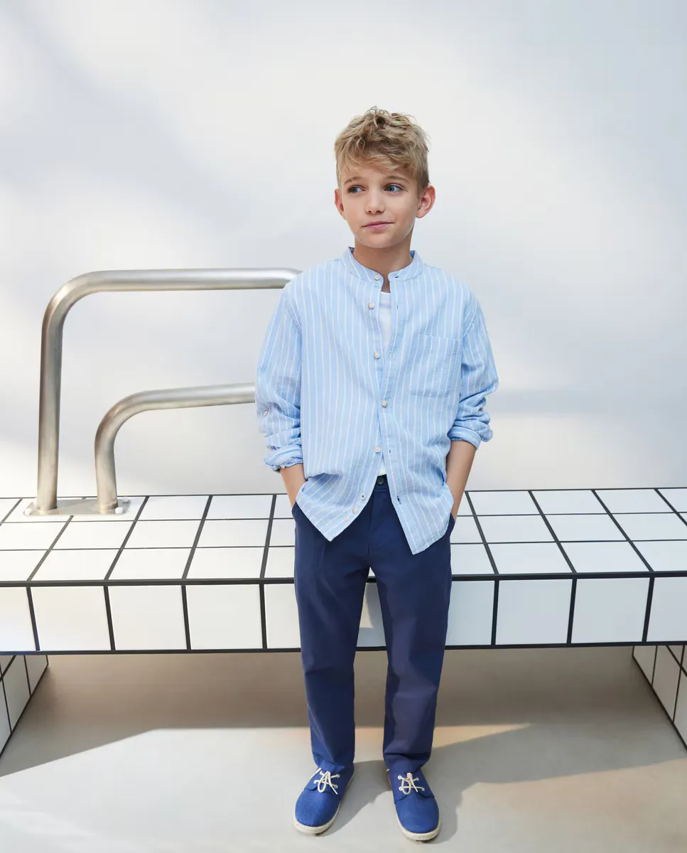 

Брюки для мальчика со складками Kids El Corte Inglés, темно-синий