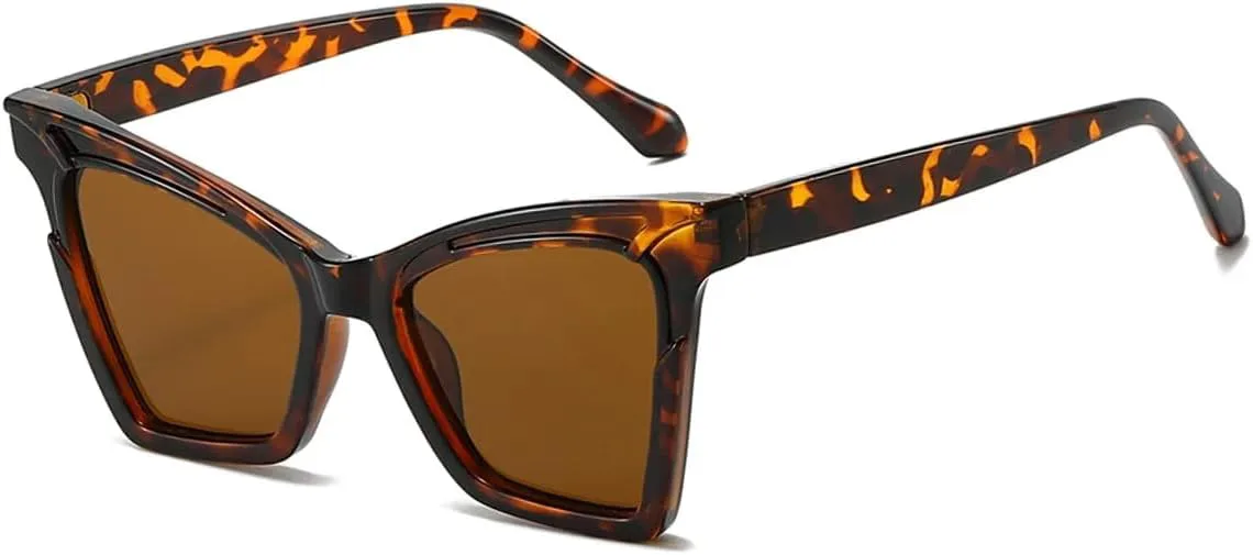 

Солнцезащитные очки для мужчин и женщин - защита UV400 - градиентные линзы "кошачий глаз" для занятий спортом на открытом воздухе и вождения DSVIGF, Leopard