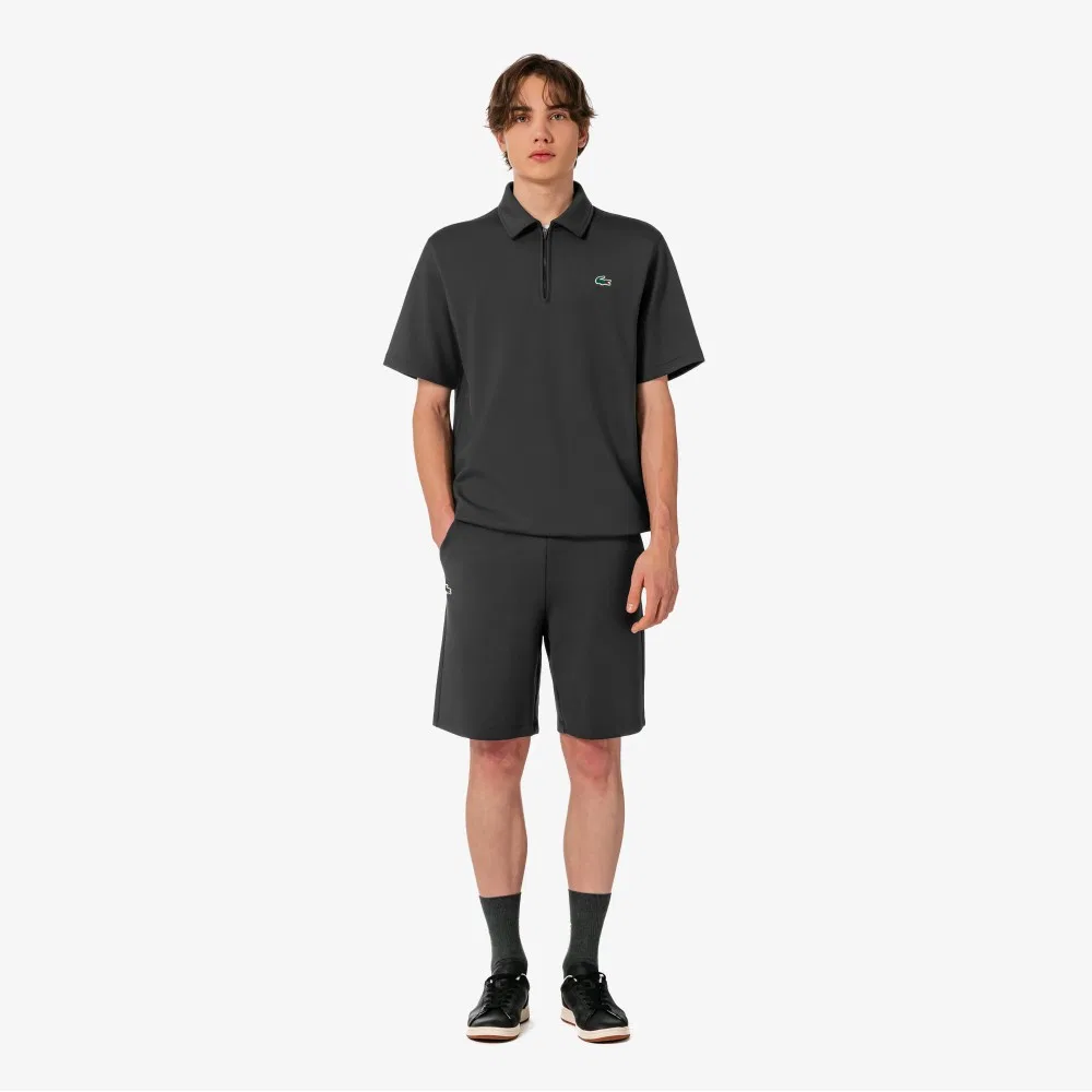 Мужские лёгкие шорты из джерси от Lacoste, тёмно-серые — фото 4