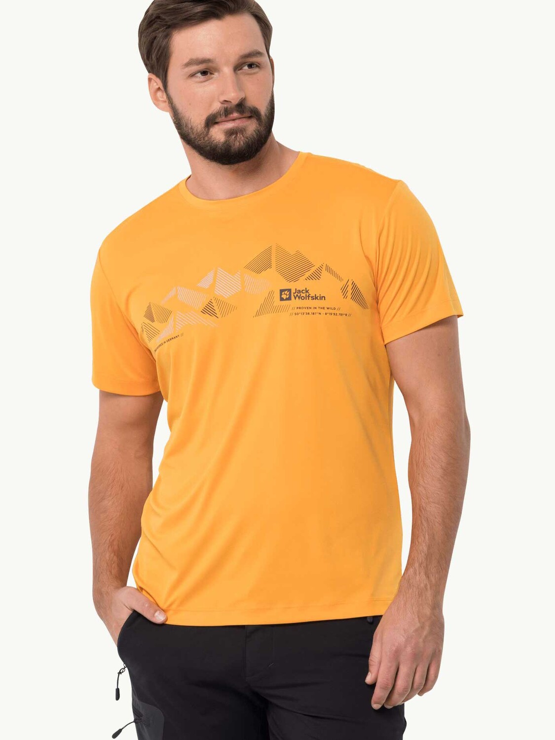 

Футболка Jack Wolfskin PEAK GRAPHIC T M, оранжевый