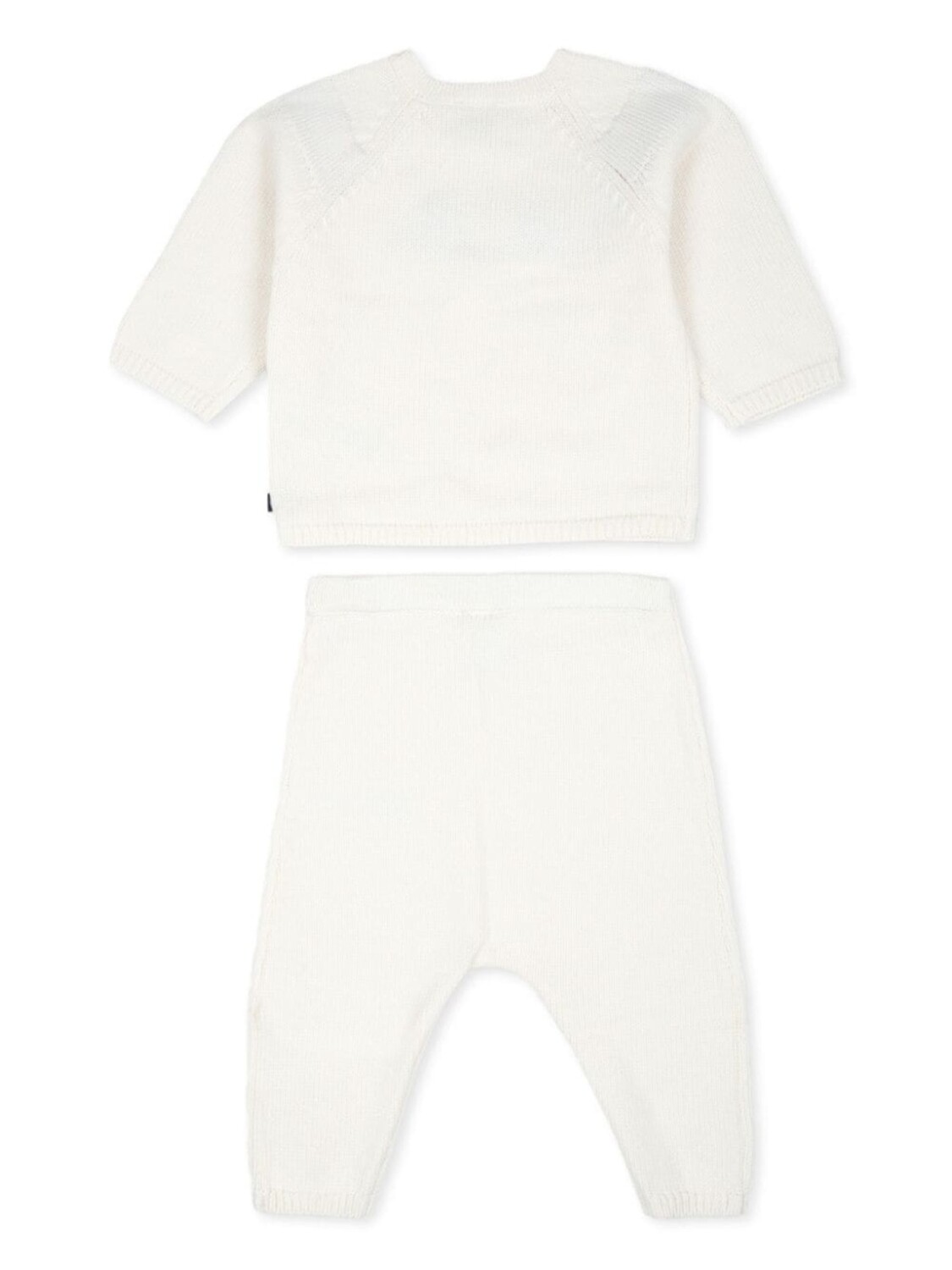 

Petit Bateau комплект из шерстяного джемпера и брюк, белый
