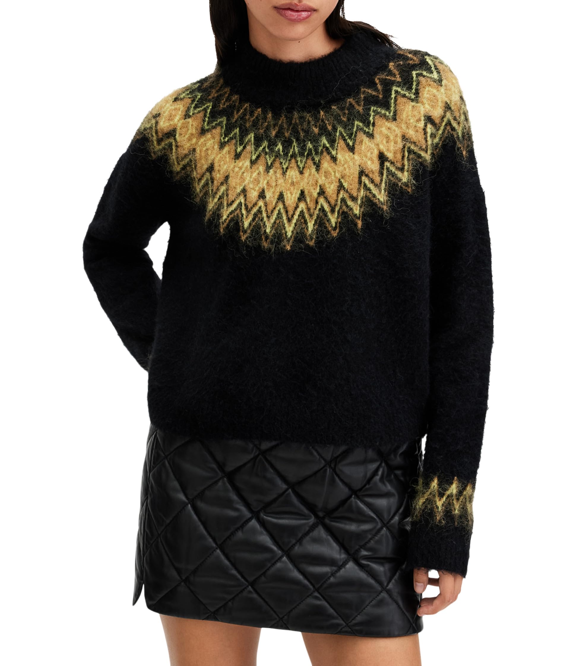 

Свитер AllSaints Clyde Funnel Neck, черный