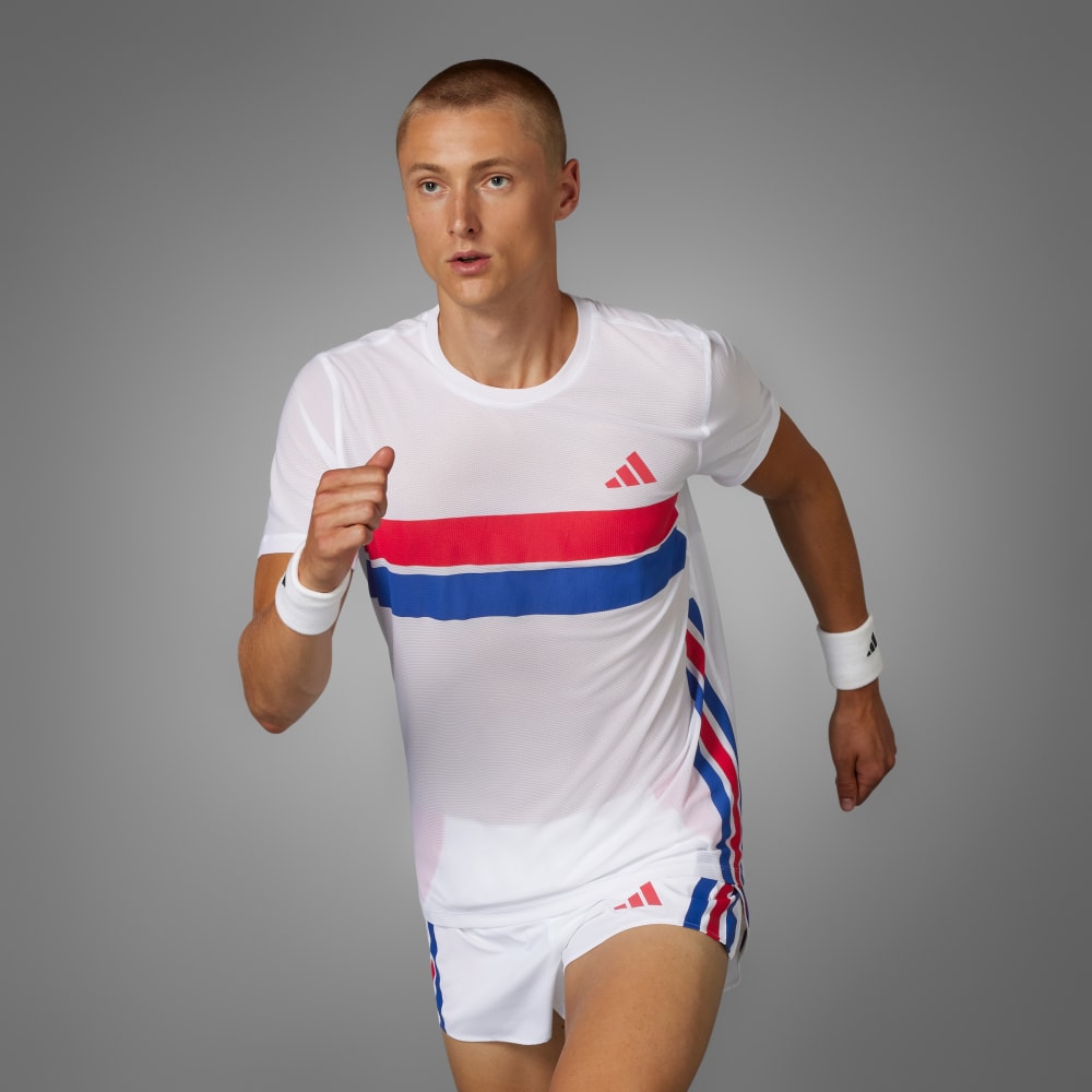 

Спортивная футболка Adidas Adizero Retro Running Tee, белый