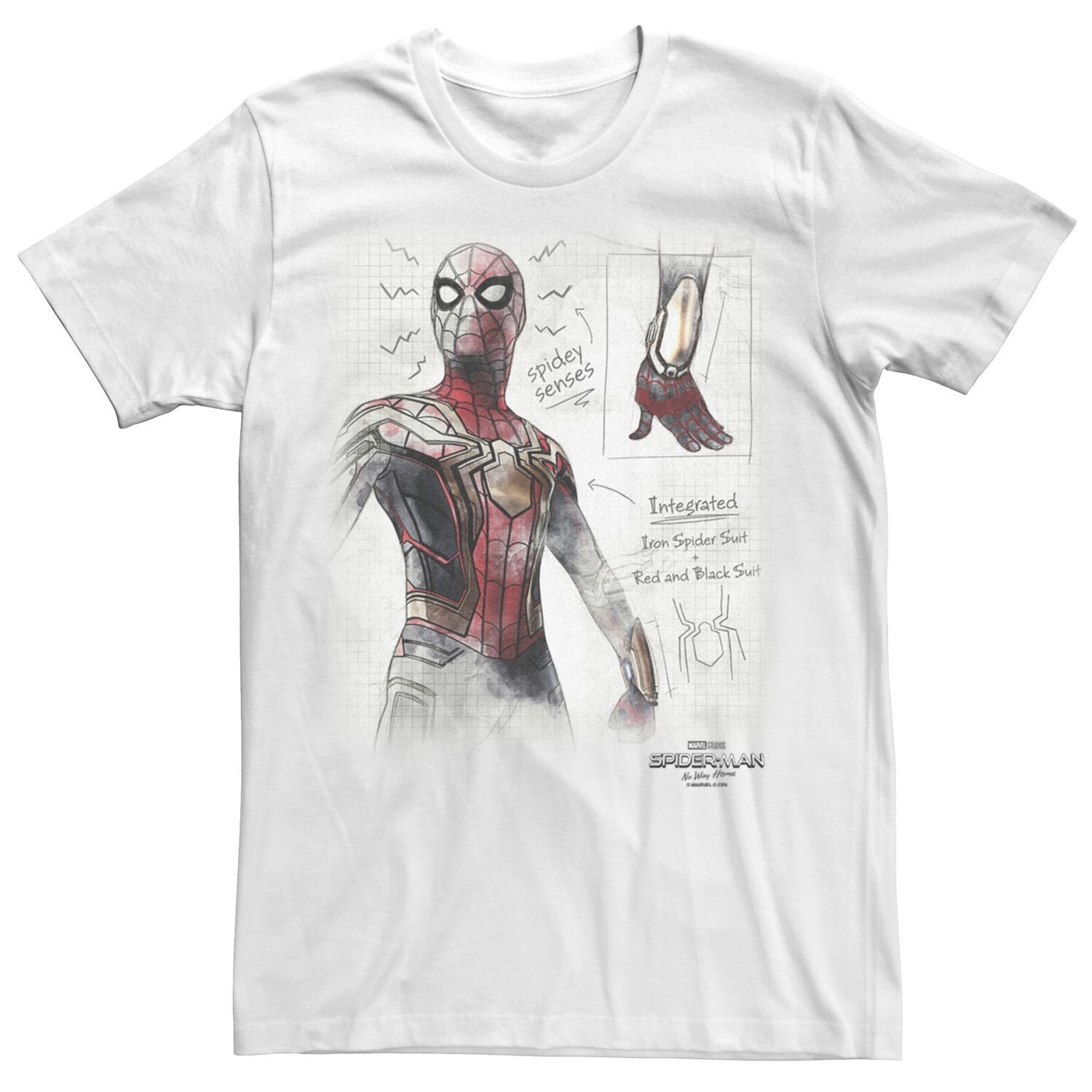 

Мужская футболка с рисунком Человека-паука Marvel No Way Home Licensed Character