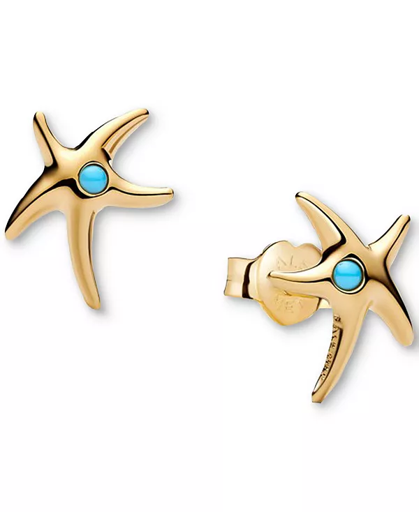 

Серьги-Гвоздики в виде морских звезд Pandora, turquoise