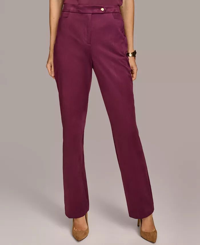 

Женские прямые брюки из искусственной замши Donna Karan New York, фиолетовый