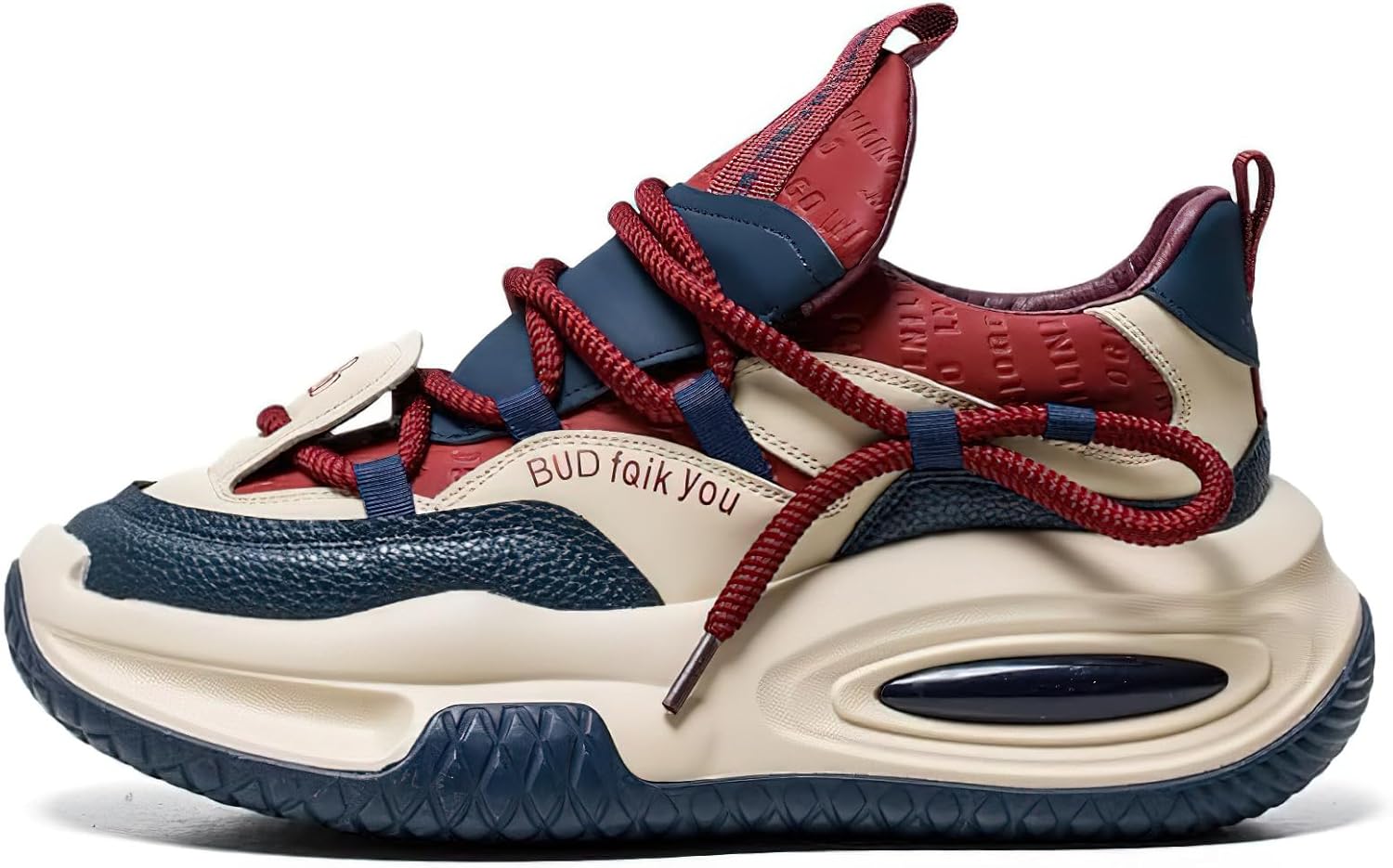 

Мужские прогулочные массивные кроссовки, модные мужские кеды, повседневная удобная обувь с нескользящей подошвой, легкая ретро-повседневная обувь, размер 7-10.5 Yebonsho, красный