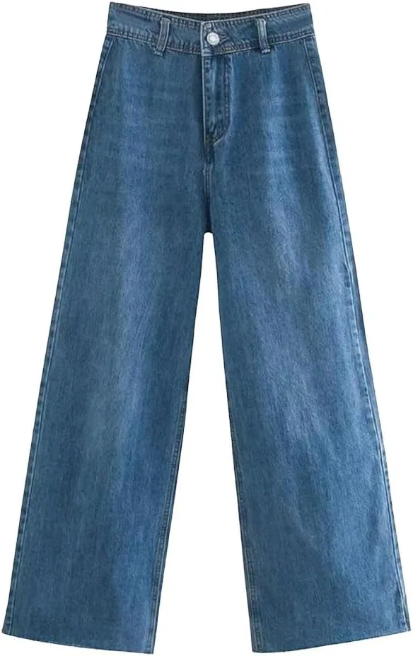Джинсы прямые с высокой талией, Slim Fit, Casual Style, 6
