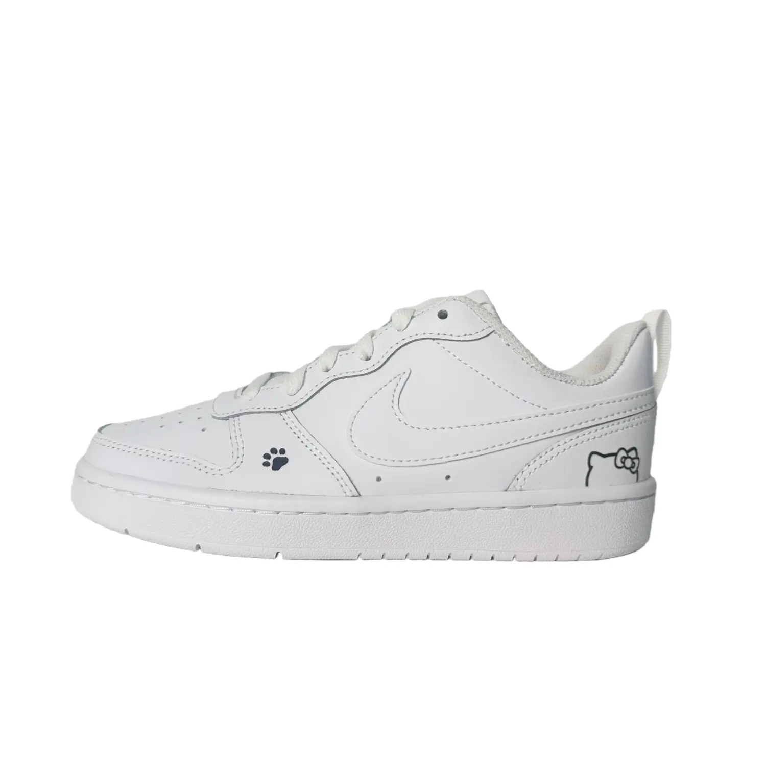 

Nike Кроссовки Court Borough 2 Hello Kitty Paw Leather Low top Unisex White