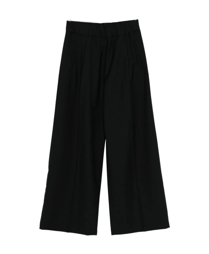 

Элегантные брюки из черной шерстяной смеси Semicouture, черный