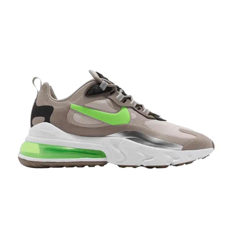 

Кроссовки Nike Air Max 270 React 'Moon Particle Electro Green', коричневый