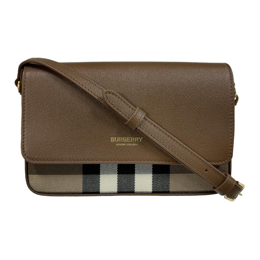 

Burberry Рюкзак из холста с кожаной отделкой Unisex Brown