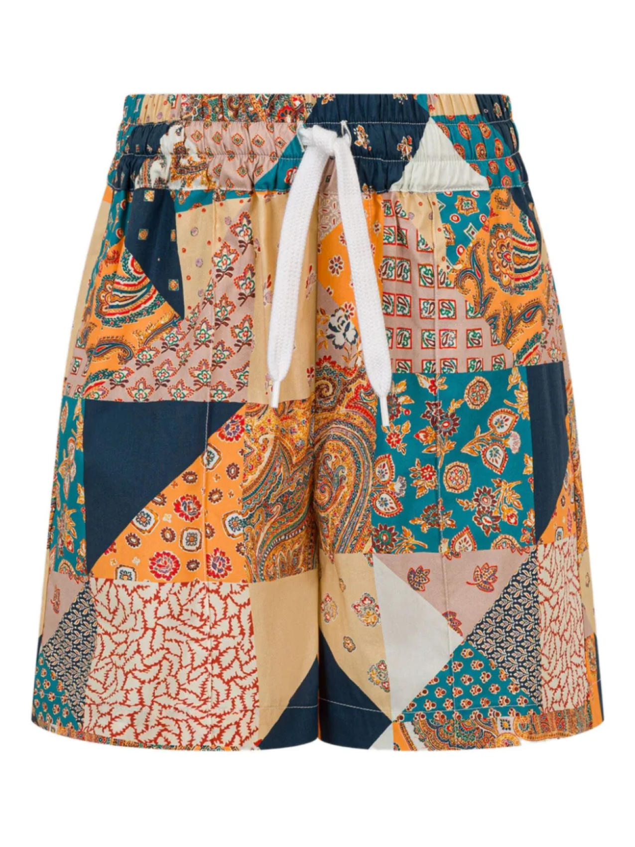 

Лоскутные хлопковые шорты ETRO KIDS, оранжевый