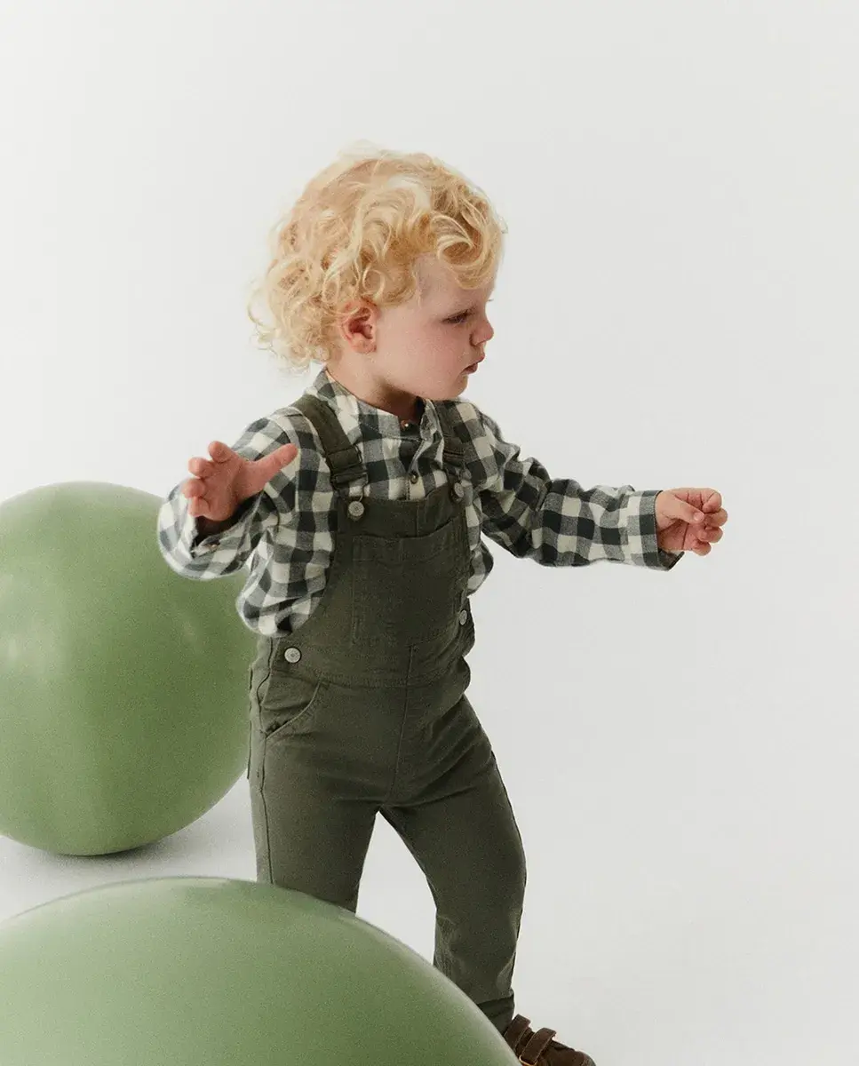 

Хлопковый комбинезон с карманом Sfera, темно-зеленый