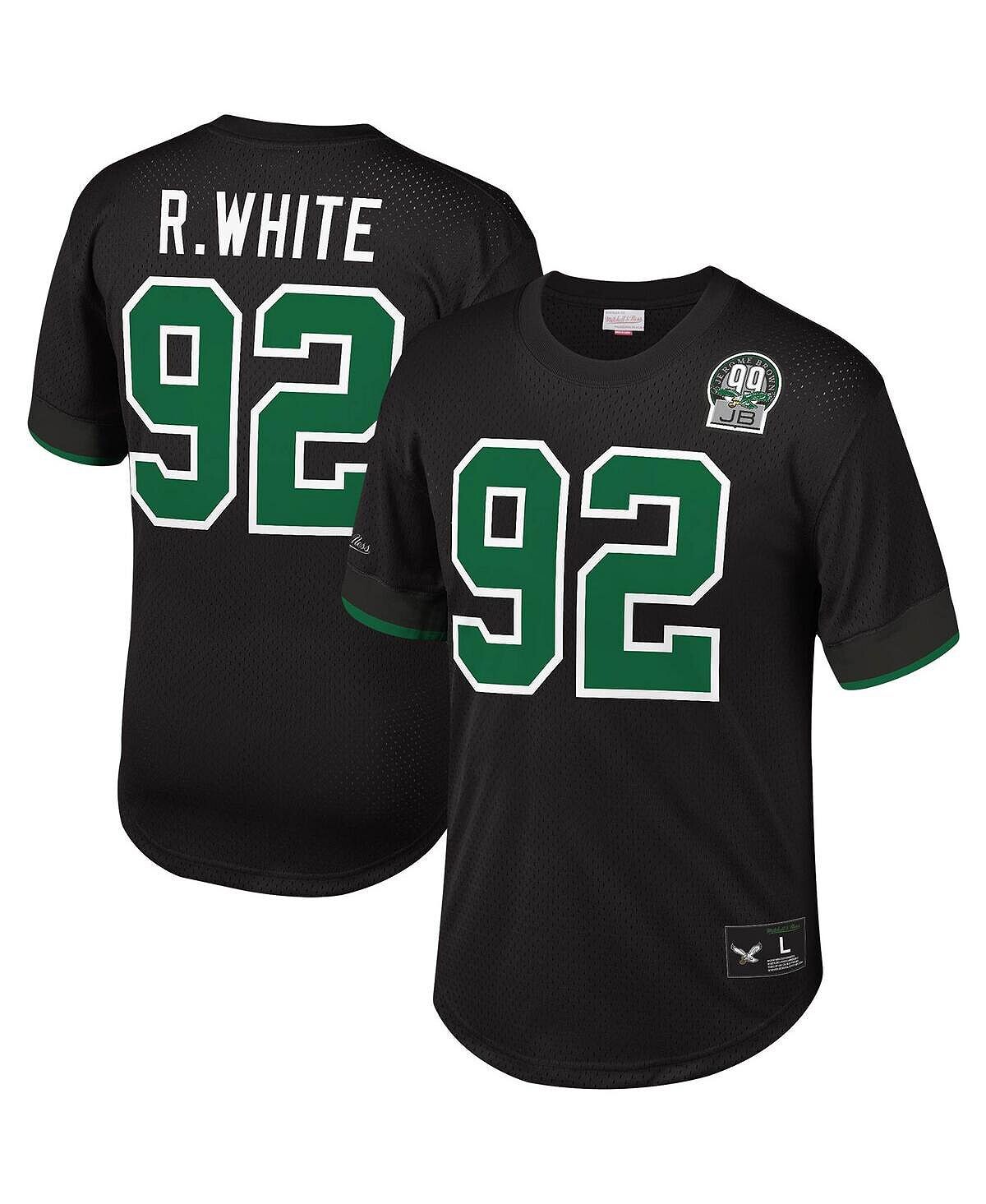 

Мужская футболка Reggie White Black Philadelphia Eagles с именем и номером игрока в сетку Mitchell & Ness
