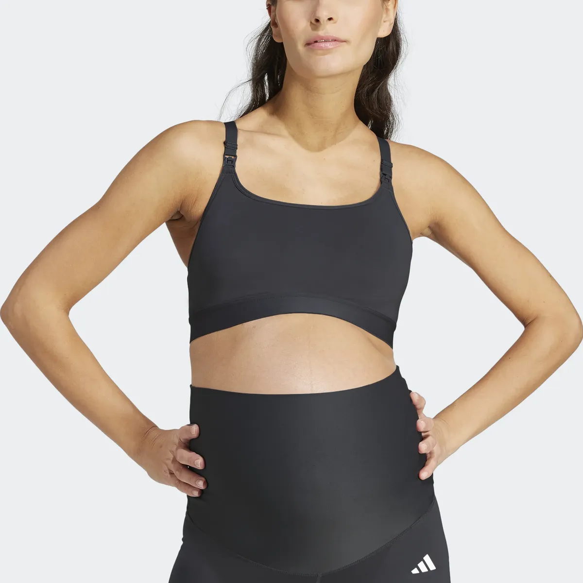 

Спортивный бюстгальтер adidas Performance "PWIM L MS MAT", белый