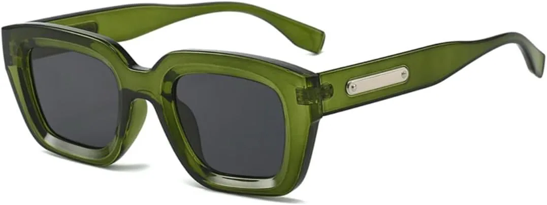 

Модные маленькие солнцезащитные очки для женщин и мужчин, роскошные ретро-солнцезащитные очки, трендовые очки с защитой от УФ-излучения UV400 VVTWSSW, Olive Green