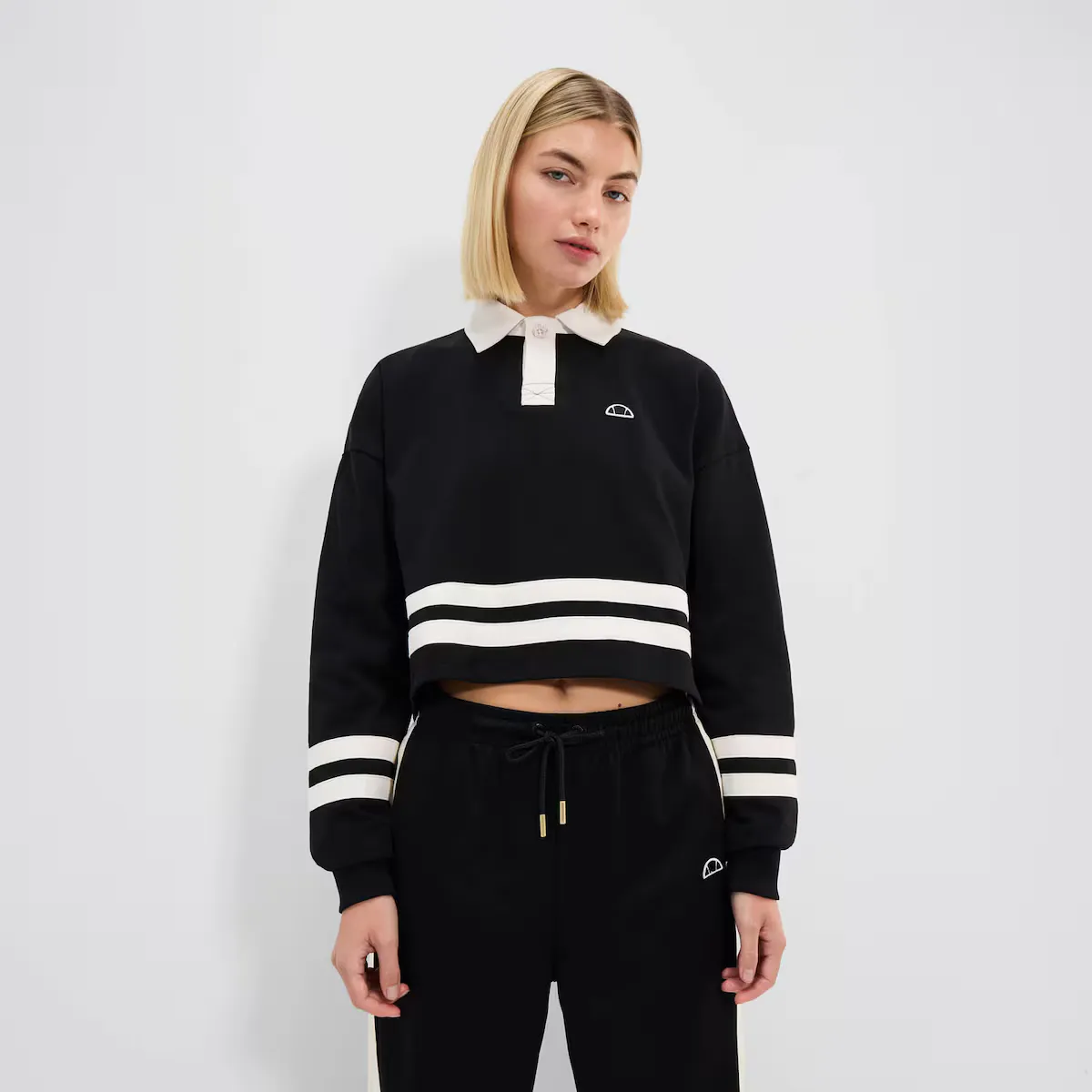 

Укороченный женский топ-регби Ellesse Sombra, черный