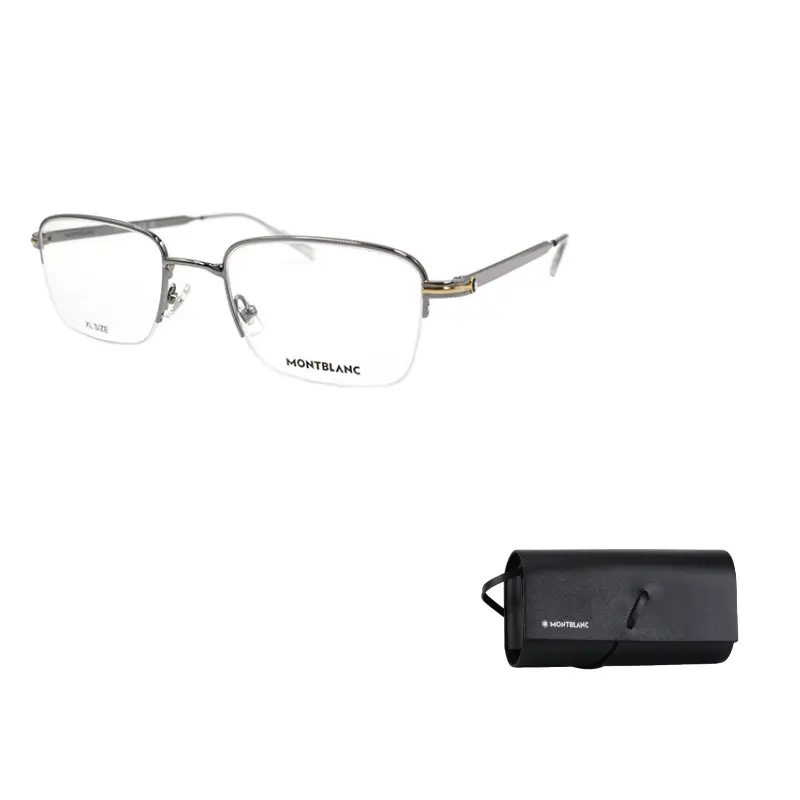 

MONTBLANC Мужские очки с прямоугольной оправой из сплава Alloy, Gunmetal