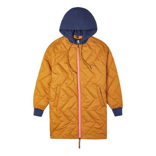 

Куртка Converse Mid-Length Contrasting Colors Hooded Quilted Jacket Brown