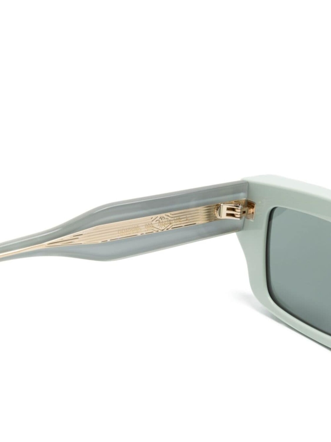 Gucci Eyewear солнцезащитные очки в прямоугольной оправе с логотипом, зеленый — фото 3