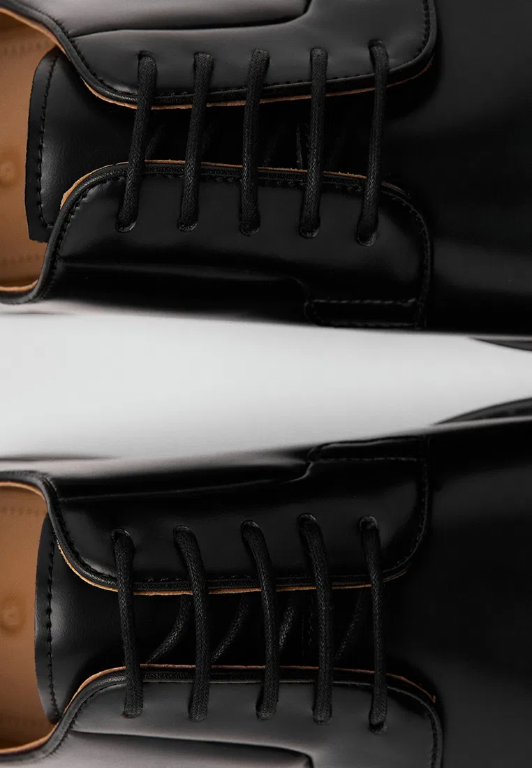 Туфли мужские классические, модель Blucher Suit Shoes Mango Man, черный — фото 4
