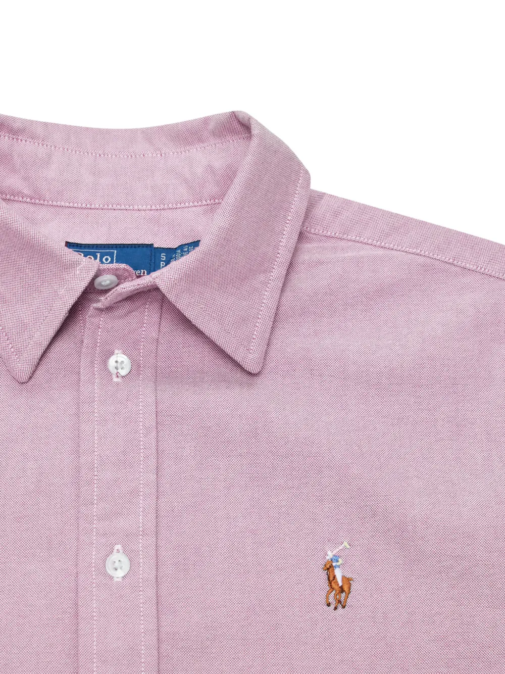 Рубашка с вышитым логотипом Polo Ralph Lauren, розовый — фото 3