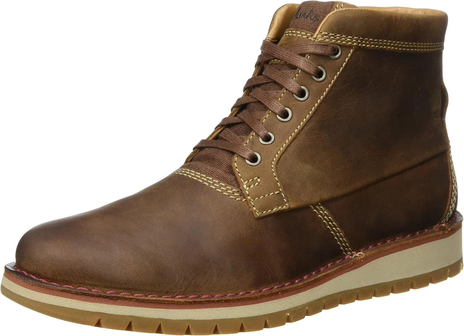 Мужские классические ботинки Clarks Varby Top с коротким голенищем, Brown Tan Leather