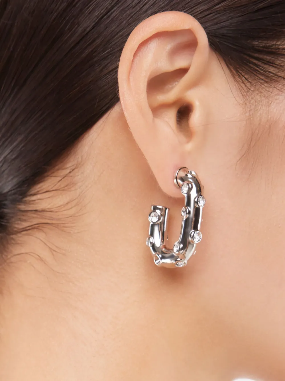 

Серьги XL Link, украшенные стразами Rabanne, серебряный
