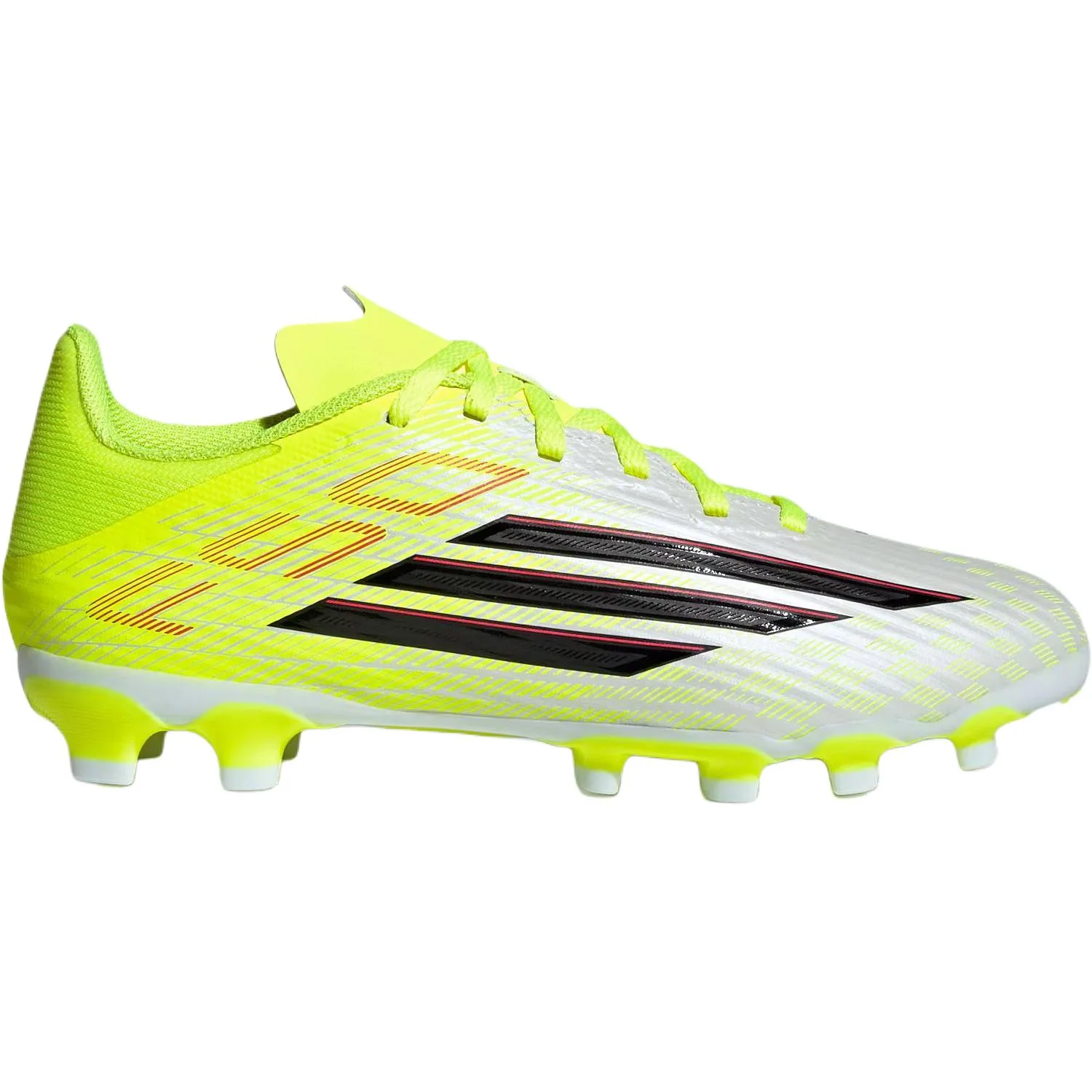 Adidas Футбольные бутсы F50 League Low top белые неоново-желтые детские — фото 3