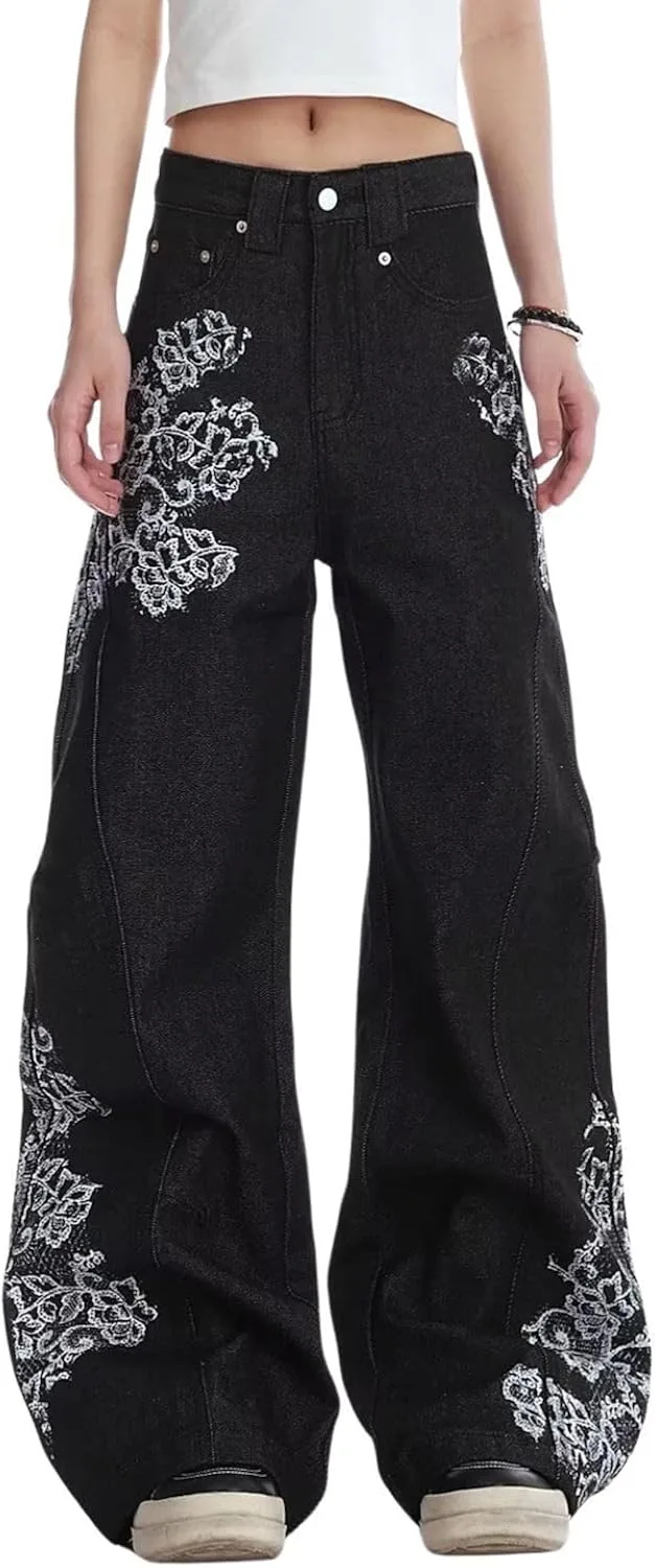 

Джинсы Flare для женщин, низкая посадка, расклешенные, с вышивкой Lafaguw