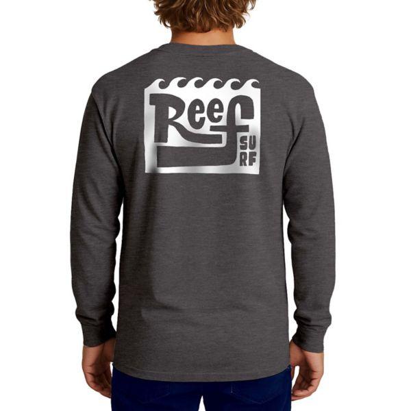 

Мужская футболка с длинным рукавом и принтом Riptide Reef, серый
