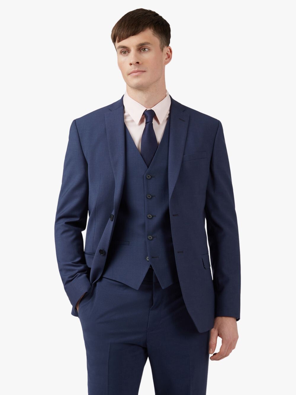

Пиджак из смесовой шерсти Ted Baker, синий