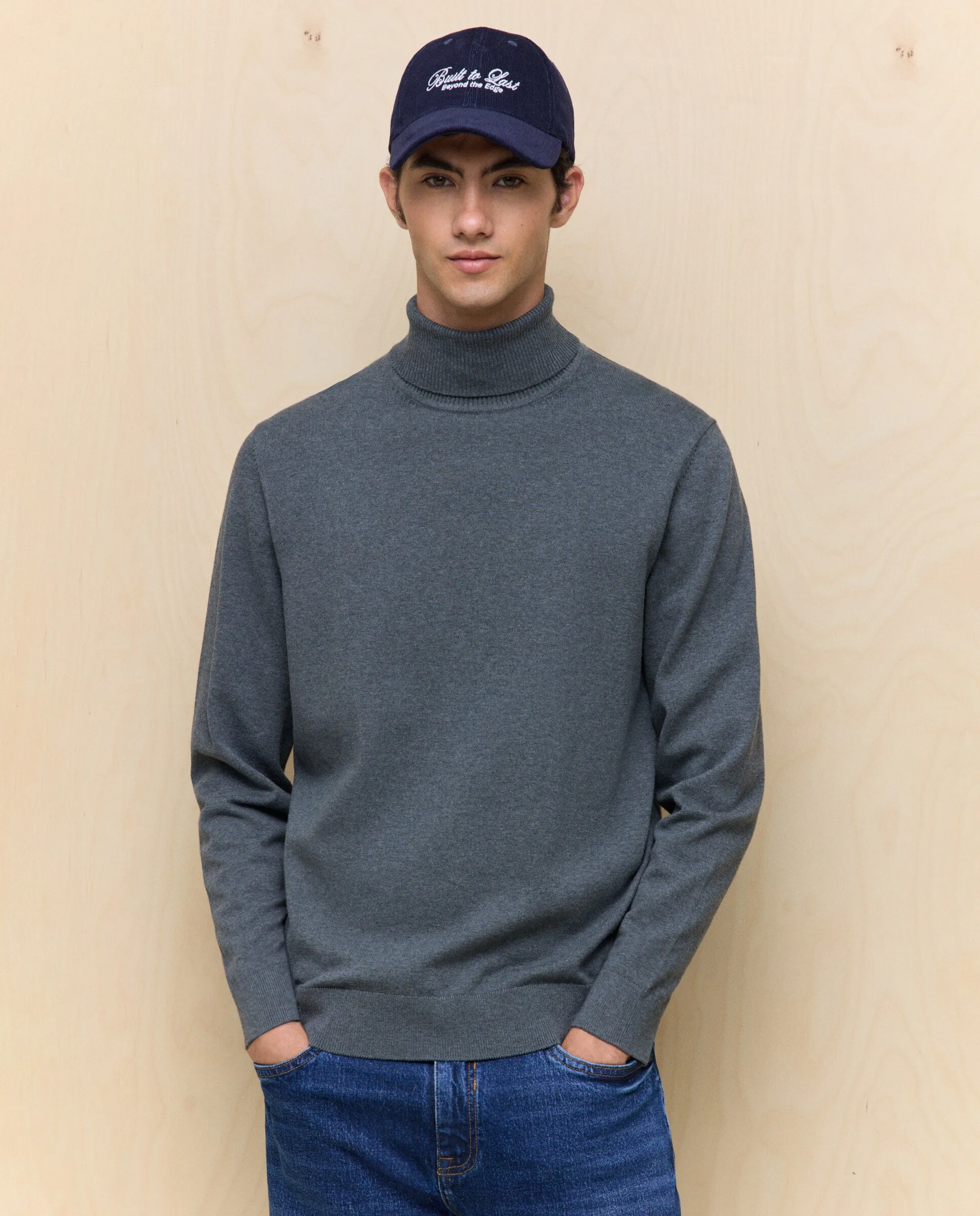 

Мужской свитер с отложным воротником Easy Wear, серый