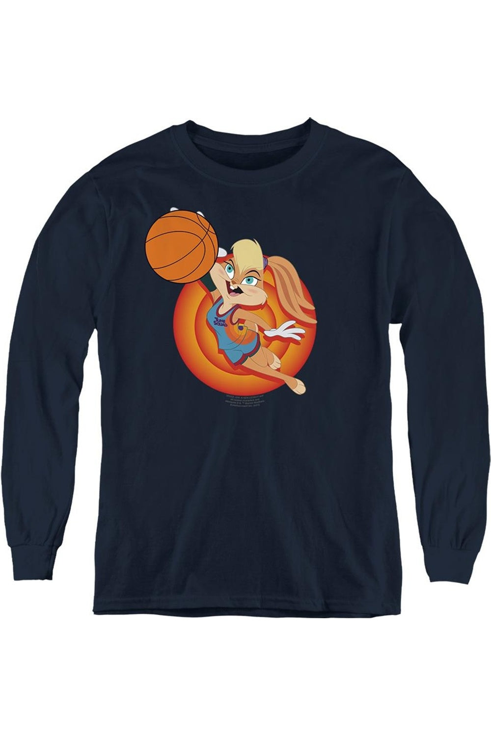 

Молодежная толстовка с длинным рукавом Space Jam 2 "Лола Слэм" Gildan, темно-синий