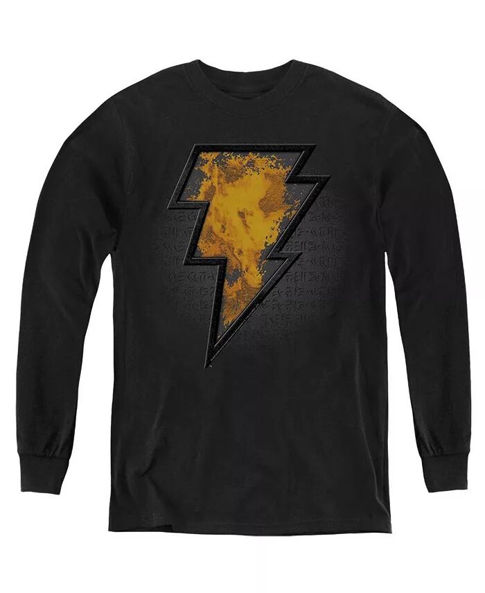 

Молодежная толстовка с длинным рукавом и скошенной эмблемой Black Adam, черный
