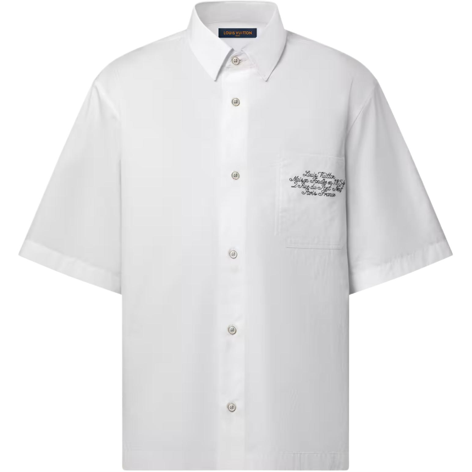 

Рубашка с коротким рукавом с декоративными элементами LOUIS VUITTON, белый