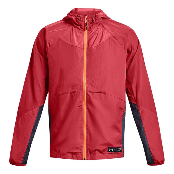 

Куртка rush woven full zip jacket 'coral red' Under Armour, красный