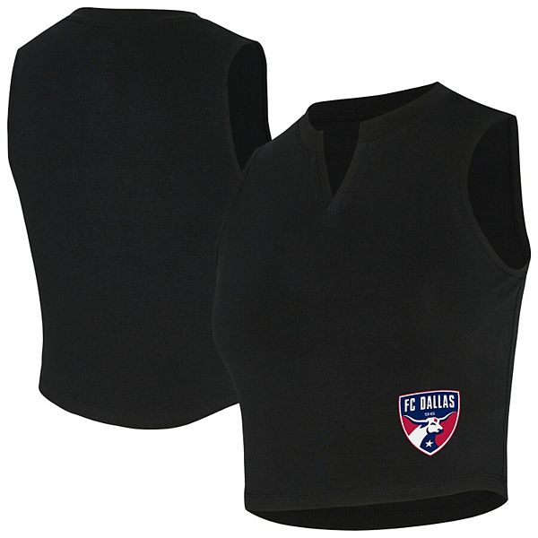 

Женский черный кроп-топ concepts sport fc dallas market tri-blend Unbranded