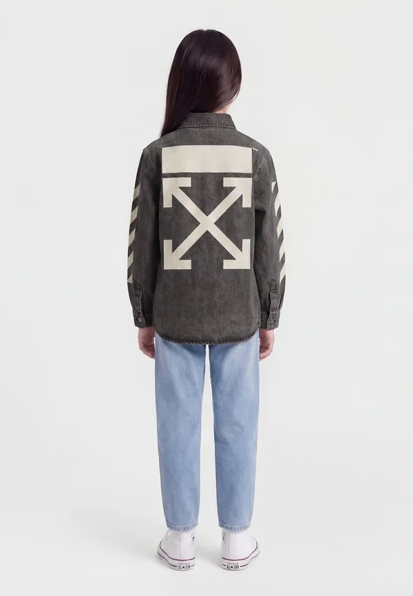 Классическая блузка с застежкой на пуговицы в виде стрелок Off-White, Medium Grey — фото 2