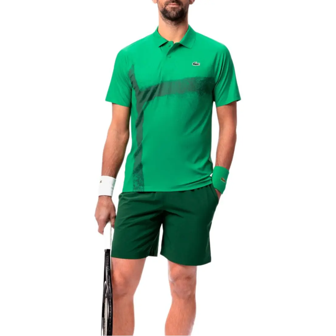 Шорты LACOSTE, мужские, повседневные, зеленый — фото 4