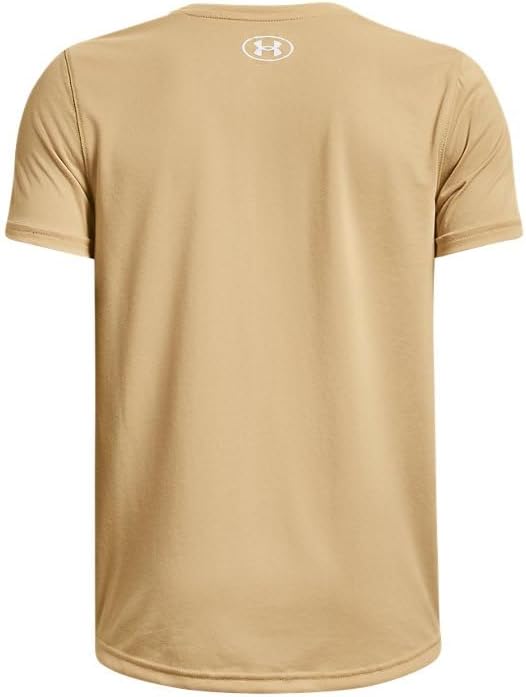 Under Armour Boys Tech Team футболка с коротким рукавом - быстросохнущая, Team Vegas Gold-White — фото 2