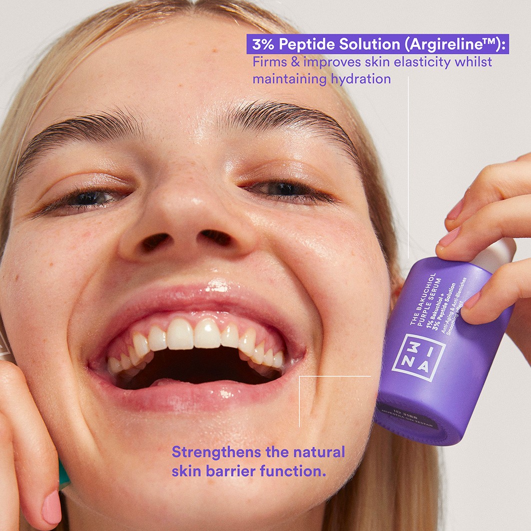 Сыворотка 3INA — Для лица the purple bakuchiol serum , объем, 30 мл — фото 3
